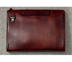 A.Testoni +Leather Clutch Bag