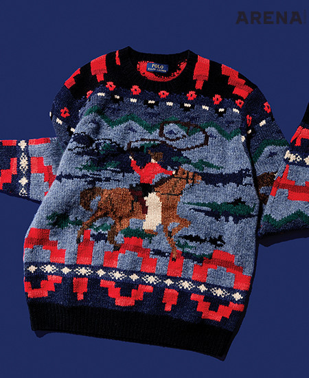 7 인디언 패턴과 카우보이가 그려진 스웨터 가격미정 폴로 랄프 로렌 제품. 
