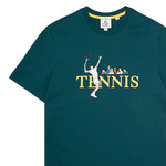 테니스 레터링과 귀여운 일러스트를 조합한 녹색 티셔츠 가격미정 라코스테 라이브 제품.