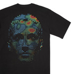 규칙적인 패턴으로 입체적인 얼굴을 표현한 티셔츠 11만원 차이나타운 by 지494 디자이너 제품.