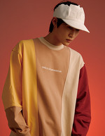 컬러 블록 스웨트 셔츠 31만원 드롤 드 무슈 by 지494 디자이너, 레이저 커팅 야구 모자 가격미정 디올 맨 제품.