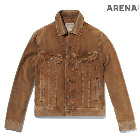 연한 갈색 코듀로이 트러커 재킷 30만원대 폴로 랄프 로렌 제품.