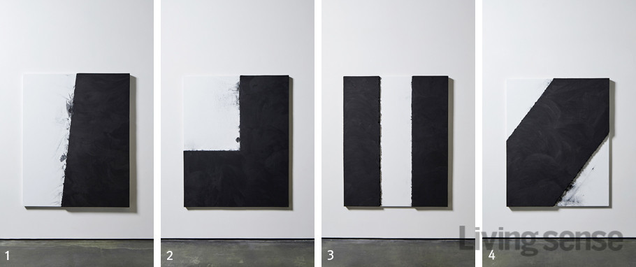 1,2,3,4 ‘이수 뒤 푸’와 달리 광택을 내지 않은 숯과 흰 여백의 앙상블로 완성되는 작품 ‘랜드스케이프’. 