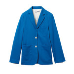 비비드한 블루 컬러의 쇼트 재킷 86만5천원 바레나 by 비이커.