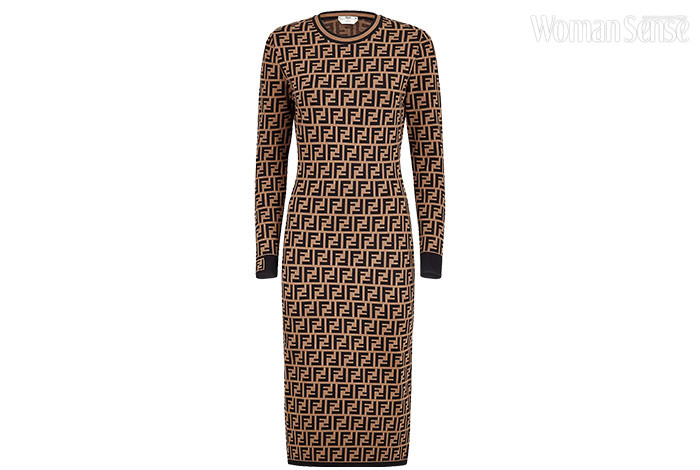 아이코닉한 로고 패턴의 자카르 미디 드레스 가격미정 펜디.